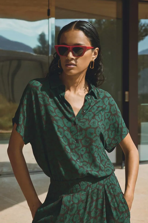 Women Blouses Bybar Karly Spotted Blouse Spotted Print Women Blouses Bybar Karly Spotted Blouse Spotted Print
