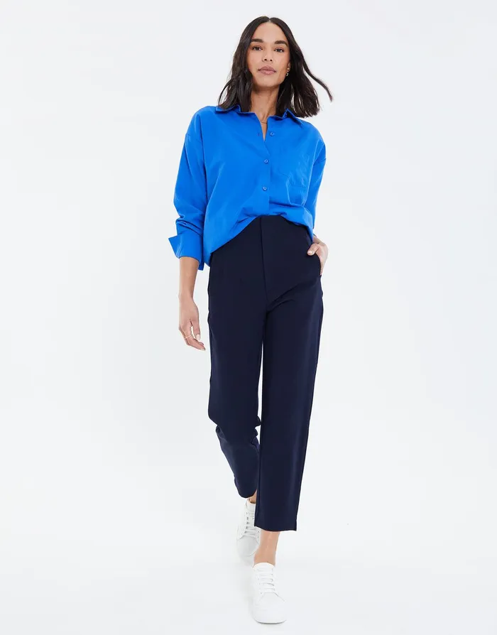Women Blue Longline Oversized Shirt Blue Threadbare Blouses and Shirts Women Blue Longline Oversized Shirt Blue Threadbare Blouses and Shirts