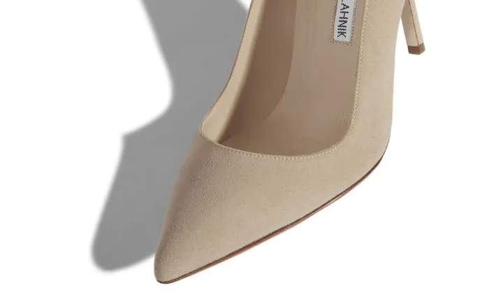 Women Business Manolo Blahnik BB Dark Cream Suede Pointed Toe Pumps Women Business Manolo Blahnik BB Dark Cream Suede Pointed Toe Pumps