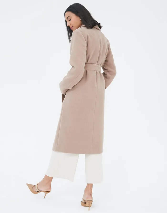Women Camel Belted Formal Coat Camel Threadbare Jackets and Coats Women Camel Belted Formal Coat Camel Threadbare Jackets and Coats