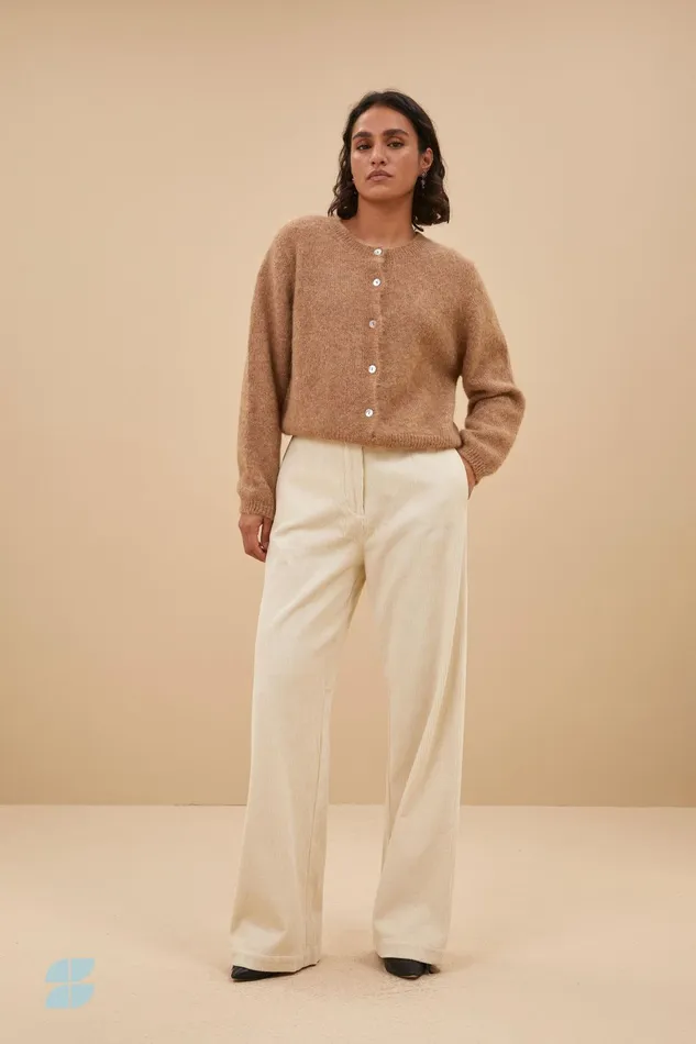 Women Cardigans Bybar Cleo Natural Cardigan Camel