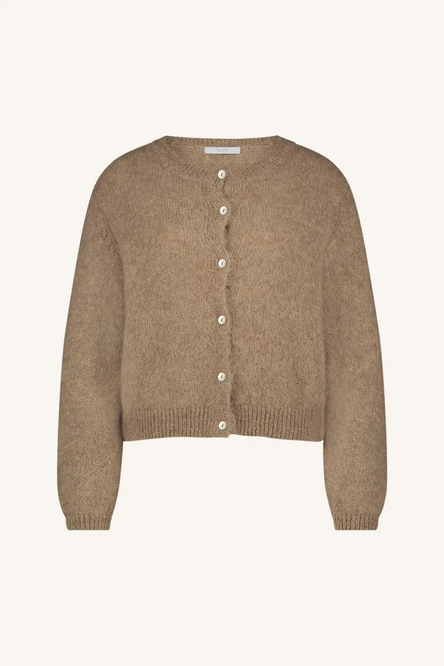 Women Cardigans Bybar Cleo Natural Cardigan Camel