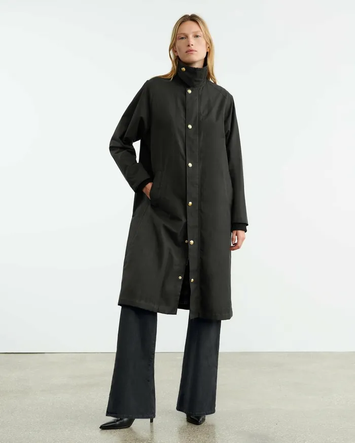 Women Coats and Outerwear Nili Lotan ROMUALD COAT Black
