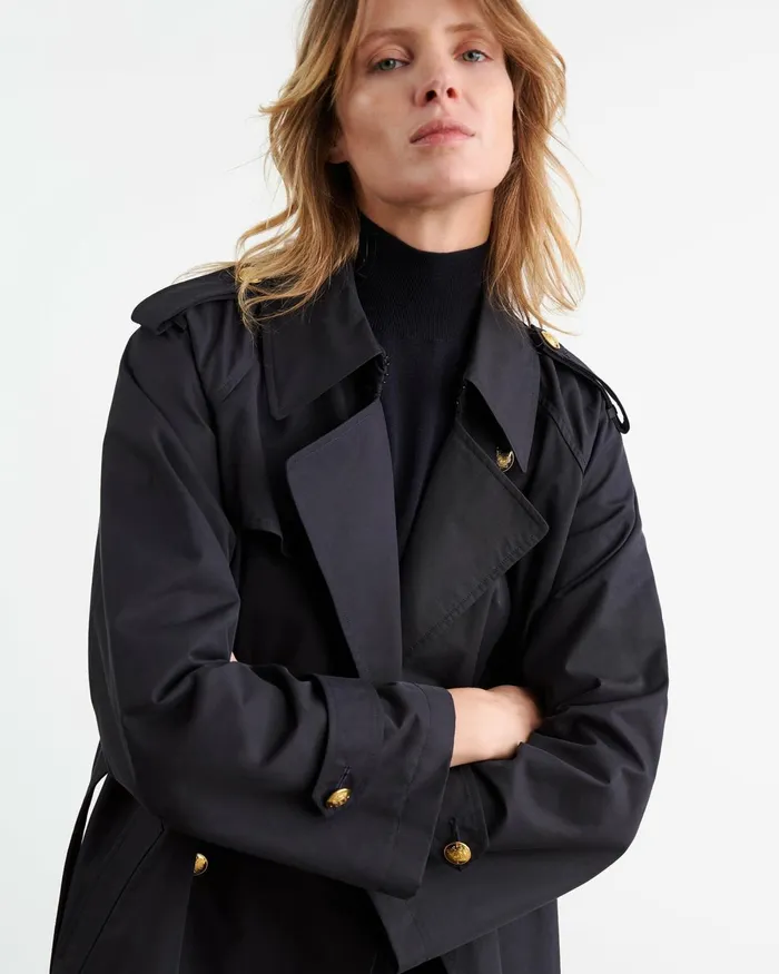 Women Coats and Outerwear Nili Lotan TOUSSAINT TRENCH COAT Olive Green