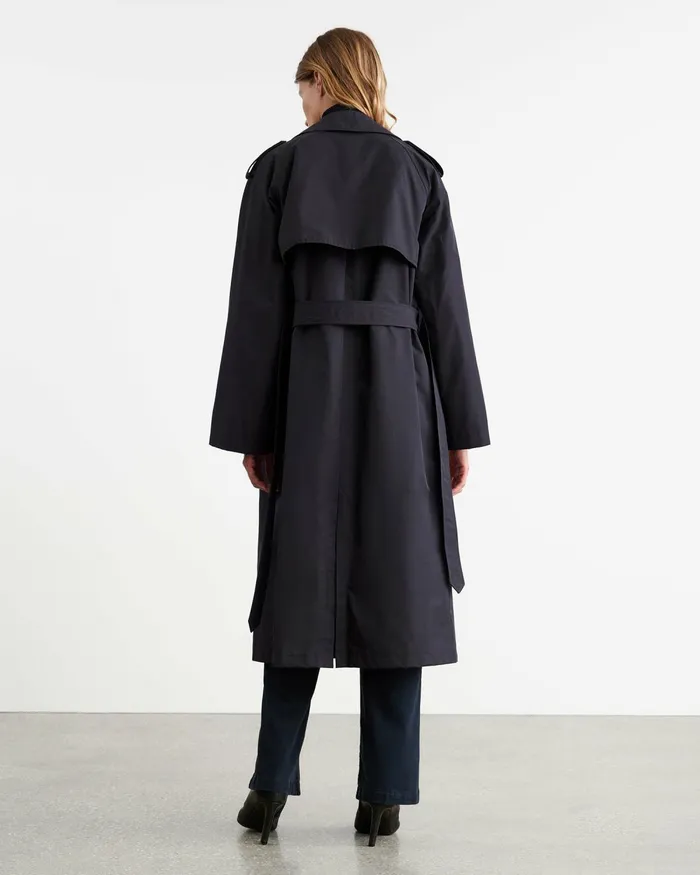 Women Coats and Outerwear Nili Lotan TOUSSAINT TRENCH COAT Olive Green
