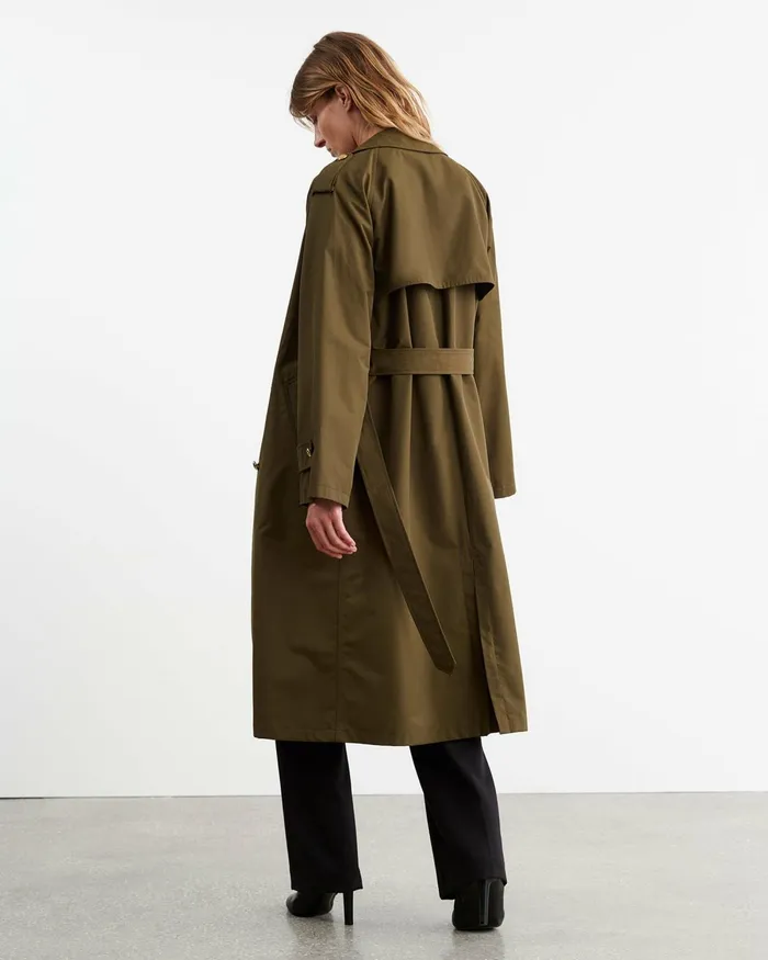 Women Coats and Outerwear Nili Lotan TOUSSAINT TRENCH COAT Olive Green