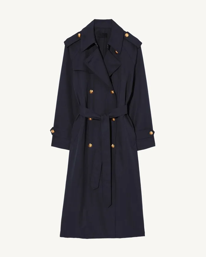 Women Coats and Outerwear Nili Lotan TOUSSAINT TRENCH COAT Olive Green