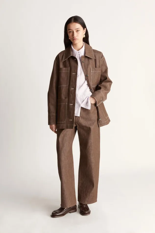 Women Coats And Jackets Lee Mathews LM Denim Jacket Chocolate