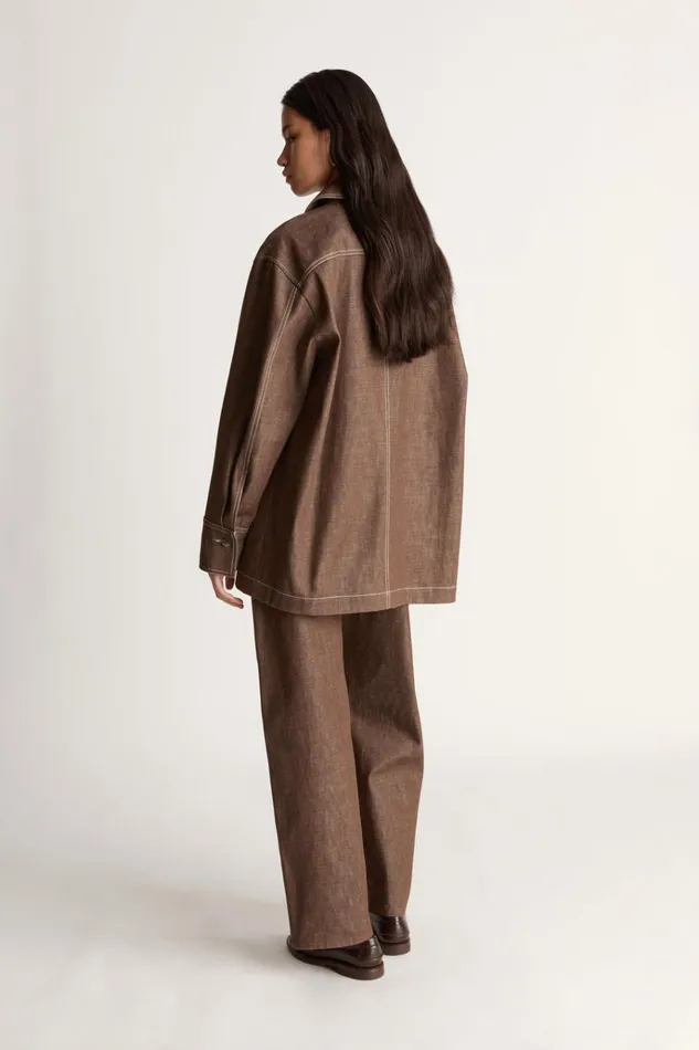 Women Coats And Jackets Lee Mathews LM Denim Jacket Chocolate