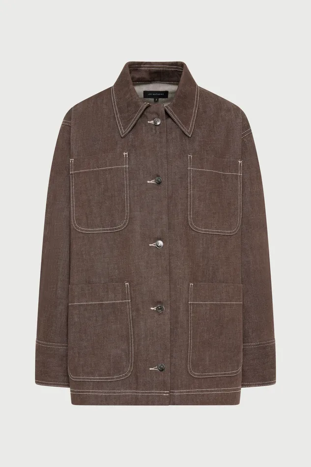 Women Coats And Jackets Lee Mathews LM Denim Jacket Chocolate