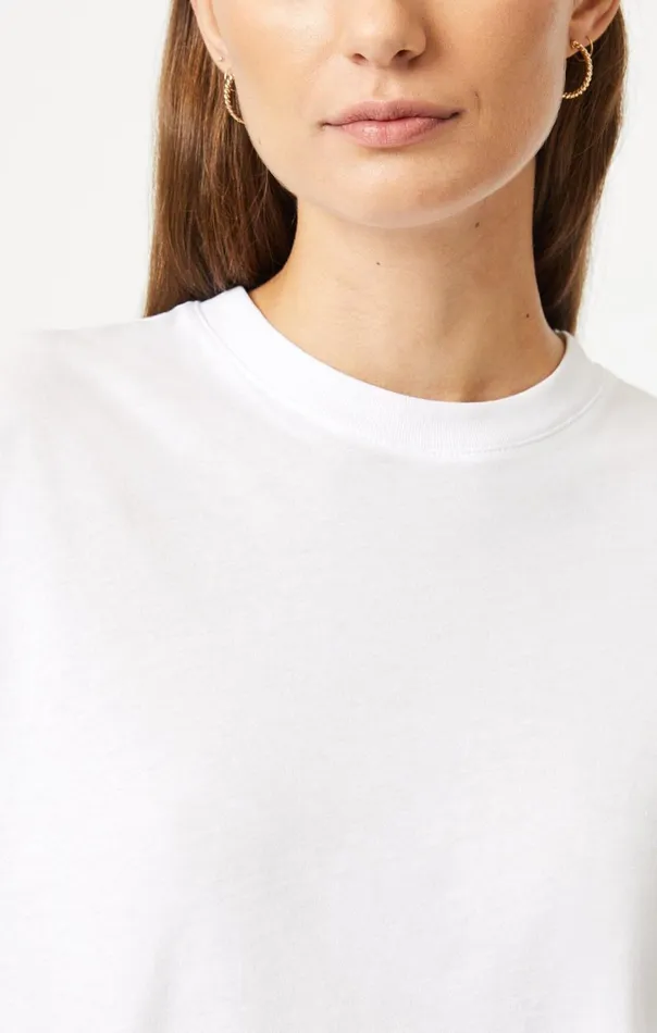 Women Crew Neck TShirt In White Mavi Jeans Tops and TShirts Women Crew Neck TShirt In White Mavi Jeans Tops and TShirts