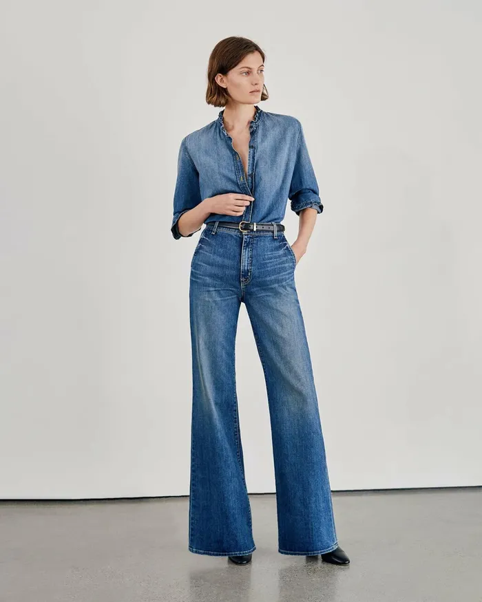 Women Denim Nili Lotan ANNA JEAN Classic Wash