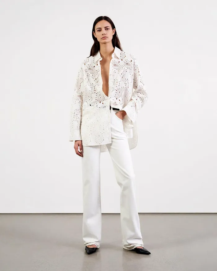 Women Denim Nili Lotan JOAN JEAN Cream