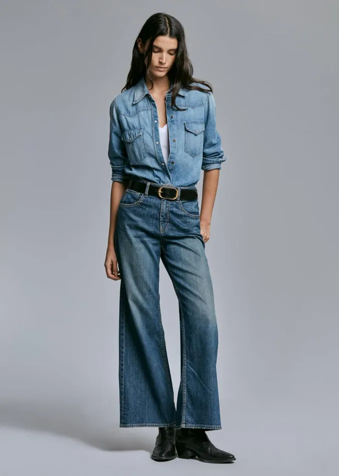 Women Denim Nili Lotan MARLENE JEAN Classic Wash