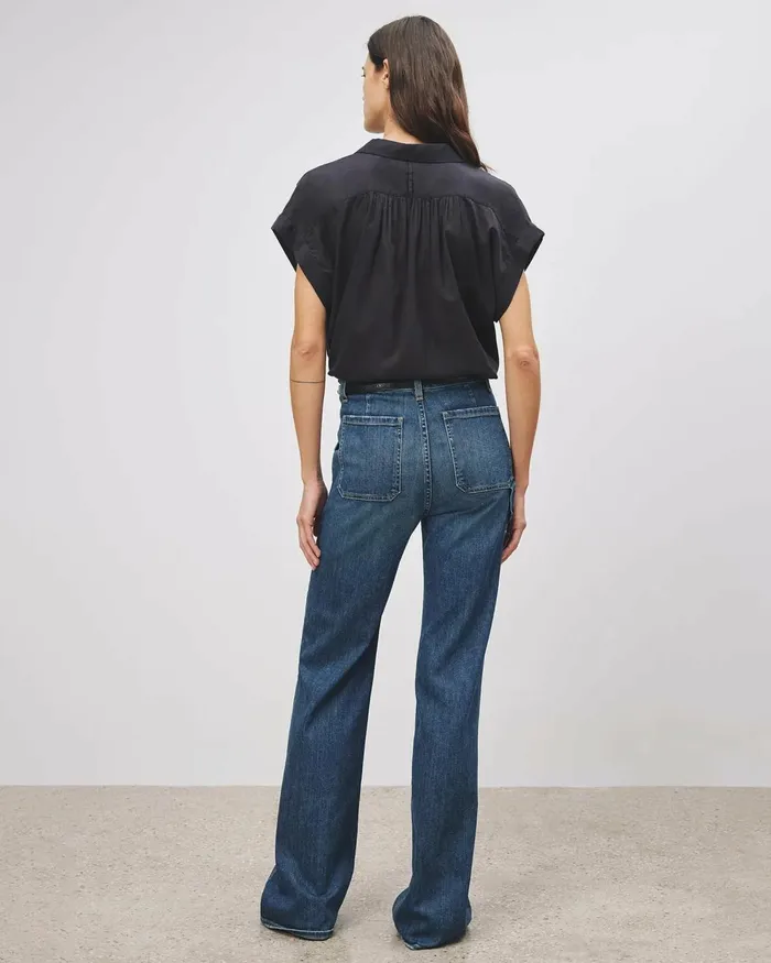 Women Denim Nili Lotan QUENTIN JEAN Classic Wash