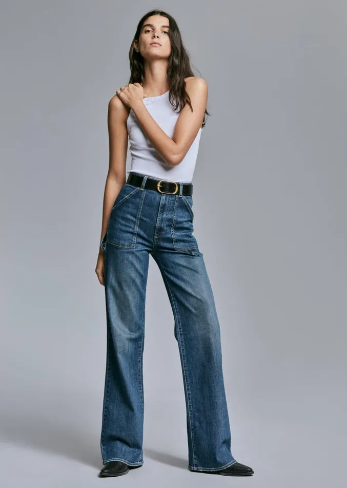 Women Denim Nili Lotan QUENTIN JEAN Classic Wash