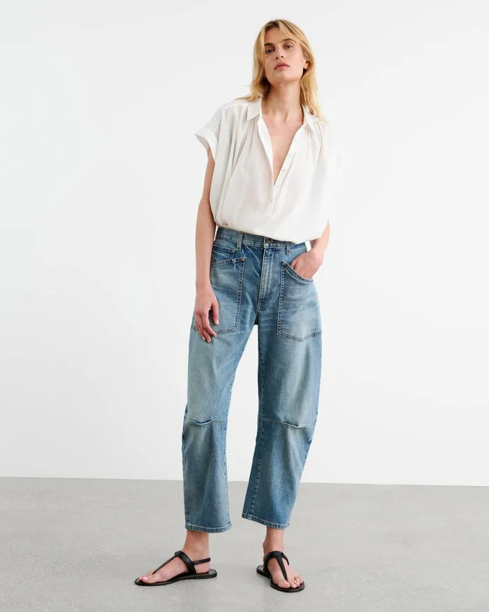 Women Denim Nili Lotan SHON JEAN Classic Wash