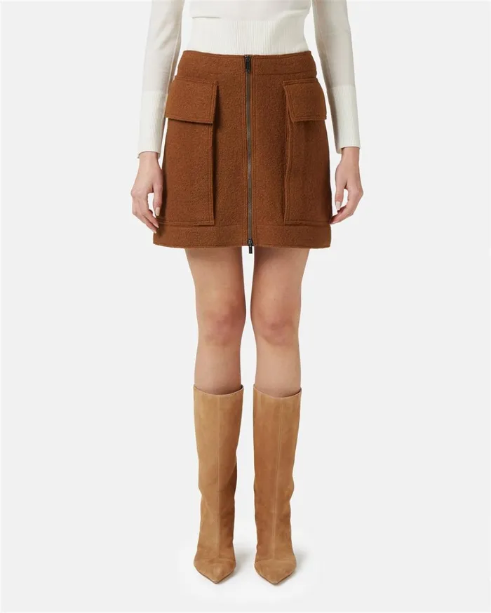 Women DRESSES AND SKIRTS Iceberg Boucl Wool Skirt