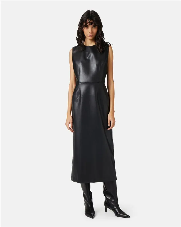 Women DRESSES AND SKIRTS Iceberg Faux Leather Sheath Dress Women DRESSES AND SKIRTS Iceberg Faux Leather Sheath Dress