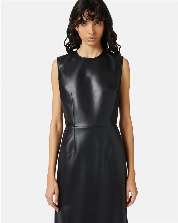 Women DRESSES AND SKIRTS Iceberg Faux Leather Sheath Dress Women DRESSES AND SKIRTS Iceberg Faux Leather Sheath Dress