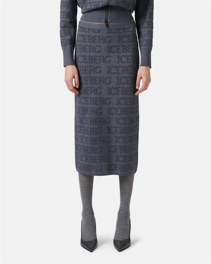 Women DRESSES AND SKIRTS Iceberg Skirt With Iceberg Pattern