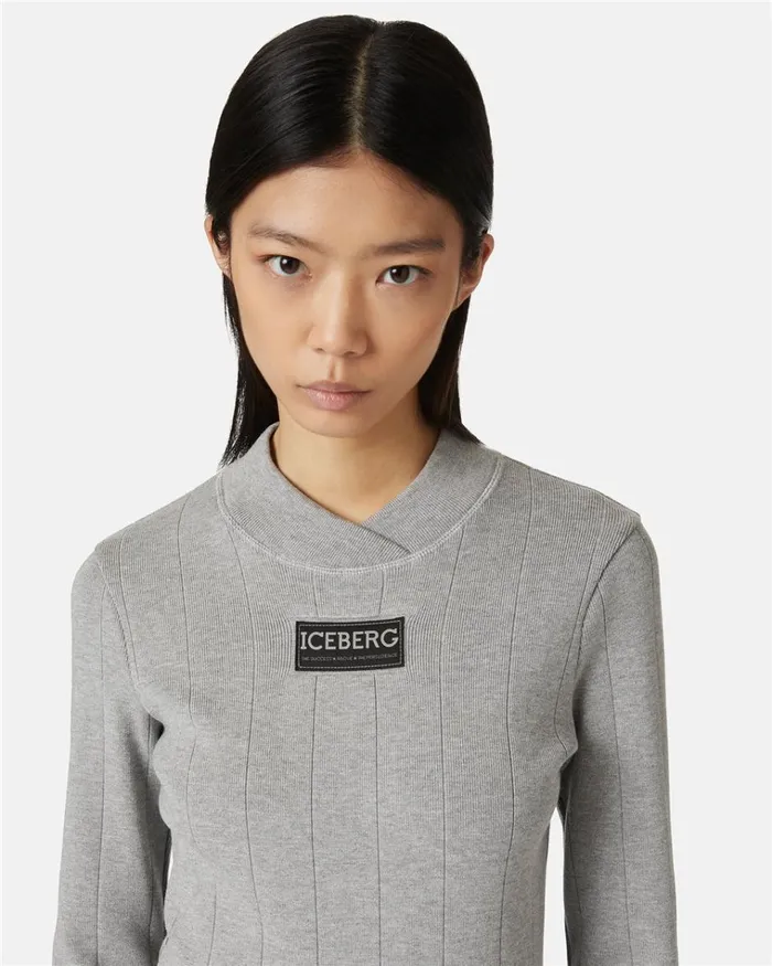 Women DRESSES AND SKIRTS Iceberg Stretch Dress With Logo