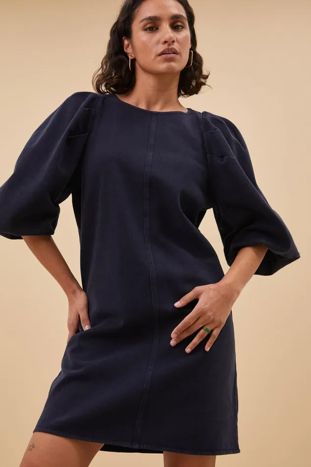 Women Dresses Bybar Zasu Twill Dress Graphite