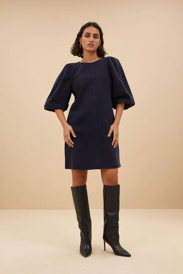 Women Dresses Bybar Zasu Twill Dress Graphite