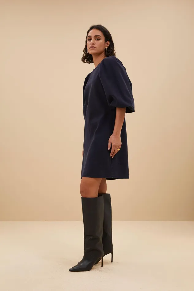 Women Dresses Bybar Zasu Twill Dress Graphite