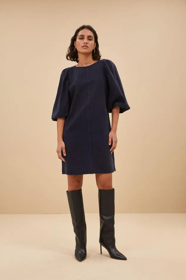 Women Dresses Bybar Zasu Twill Dress Graphite