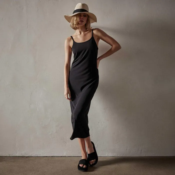 Women DressesJumpsuits James Perse Matte Jersey Tank Dress Black