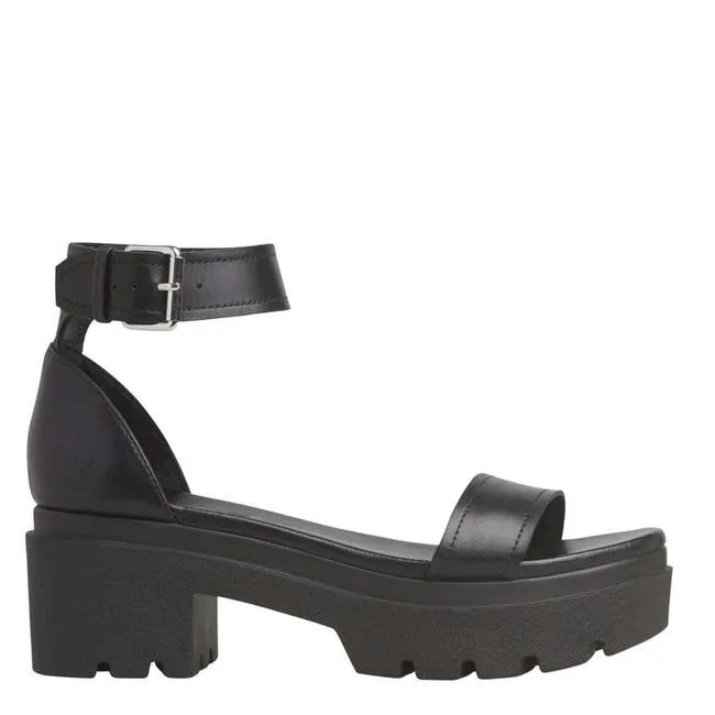 Women Elsie Black Leather Sandals Windsor Smith Sandals