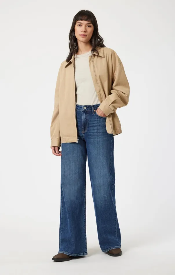 Women Florida Wide Leg In Midnight Classic Blue Mavi Jeans Denim