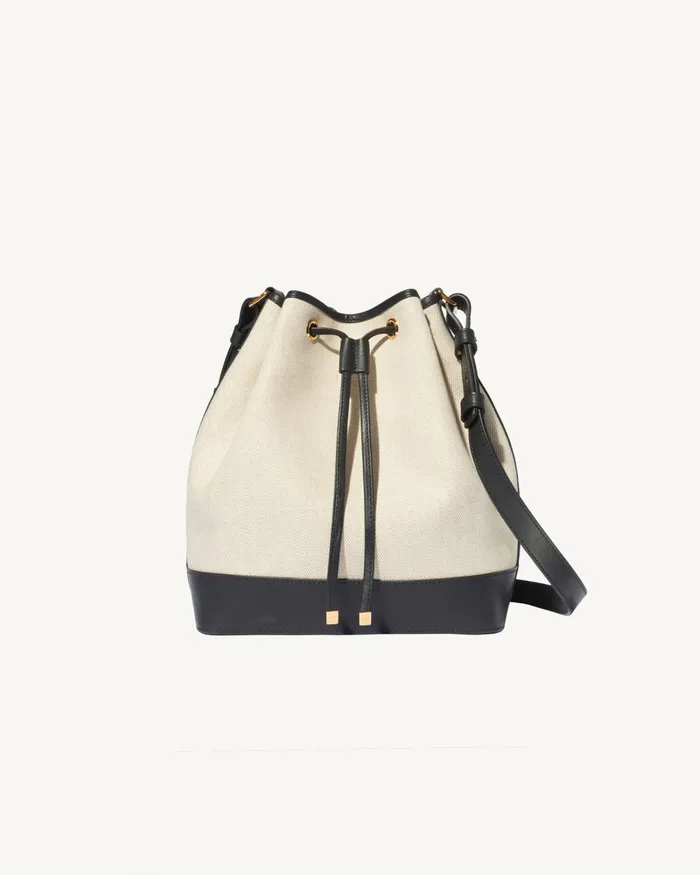 Women Handbags Nili Lotan BRIGITTE BUCKET BAG Naturalblackgold Hw