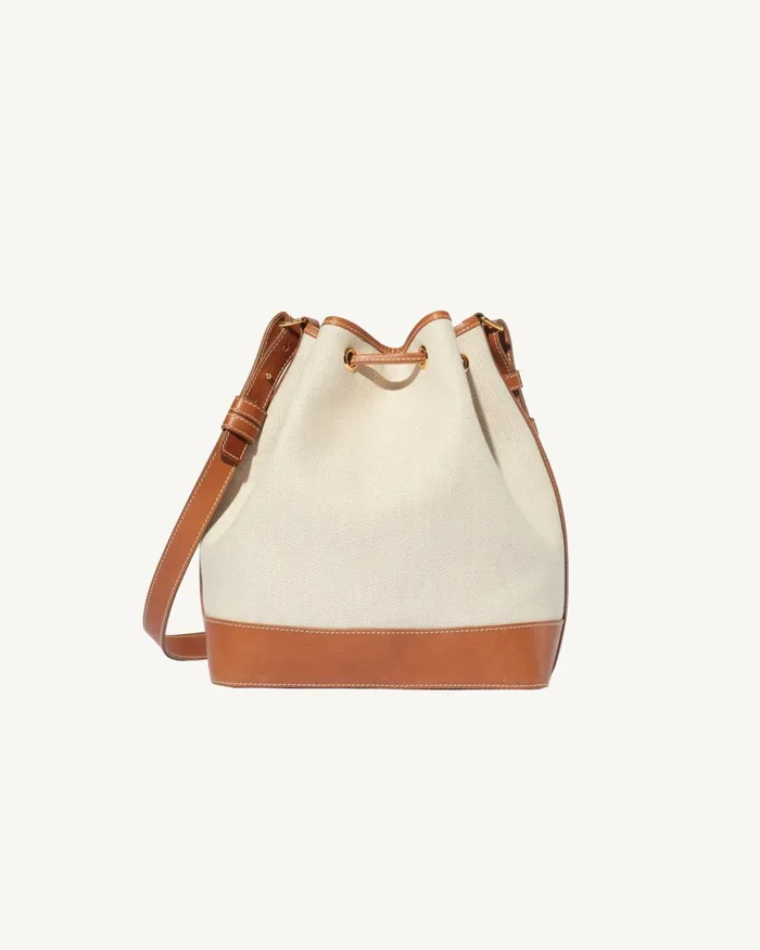 Women Handbags Nili Lotan BRIGITTE BUCKET BAG Naturalblackgold Hw