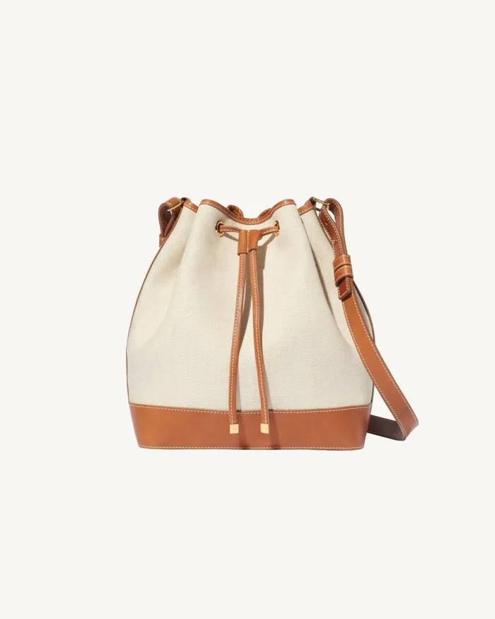 Women Handbags Nili Lotan BRIGITTE BUCKET BAG Naturalblackgold Hw