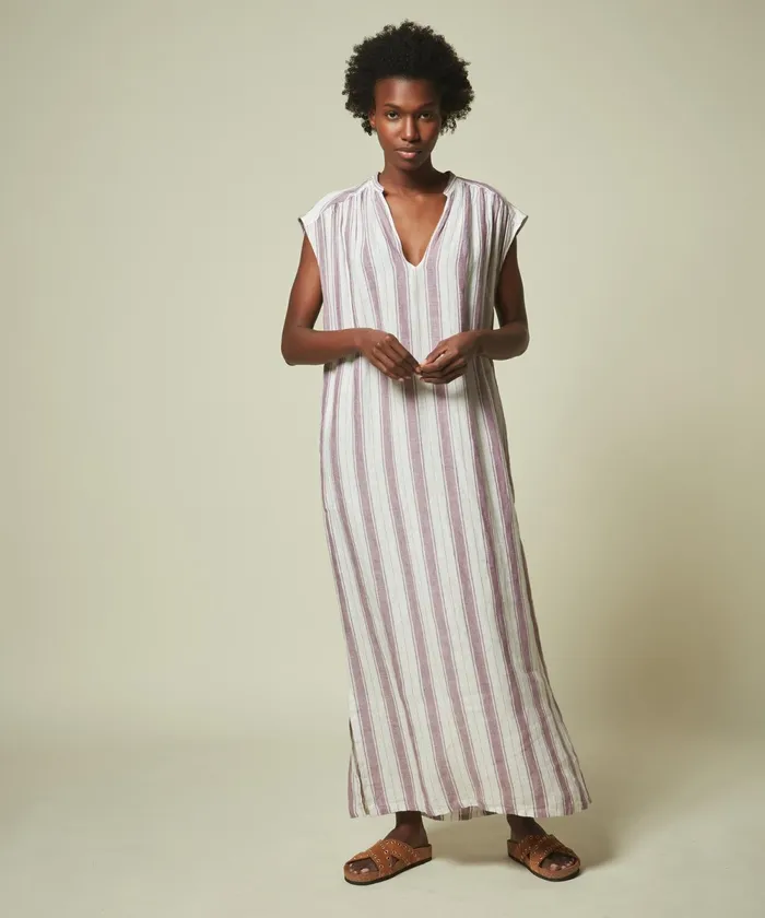 Women Hartford Dresses Purple Striped Regate Dress