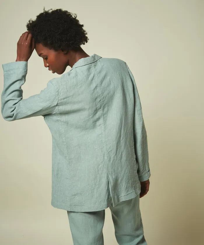 Women Hartford Jackets and Coats Eucalyptus Linen Version Jacket