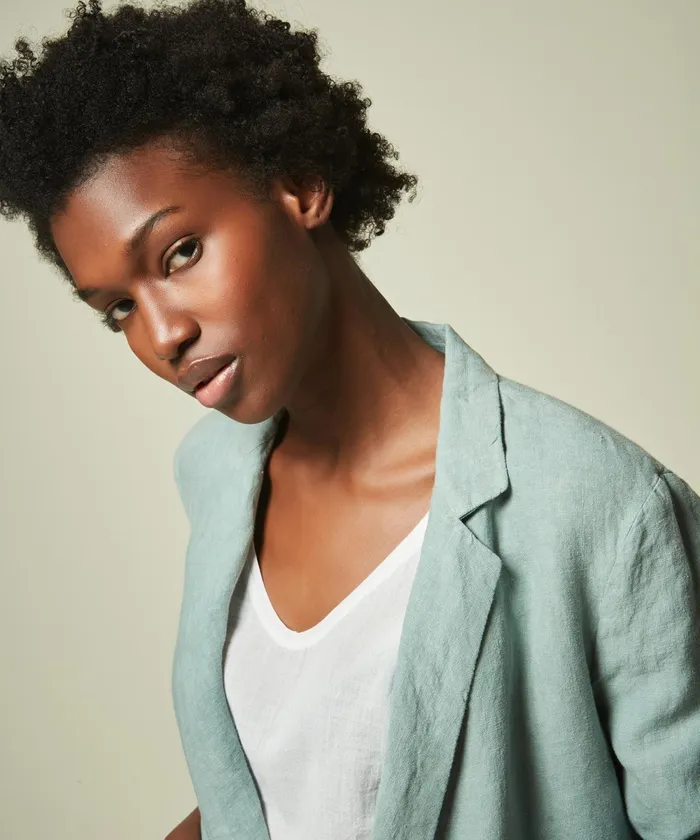Women Hartford Jackets and Coats Eucalyptus Linen Version Jacket