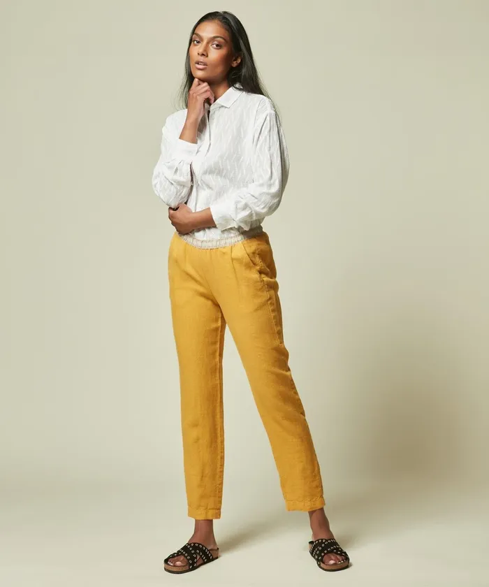 Women Hartford Pants Honey Linen Pirouette Pants