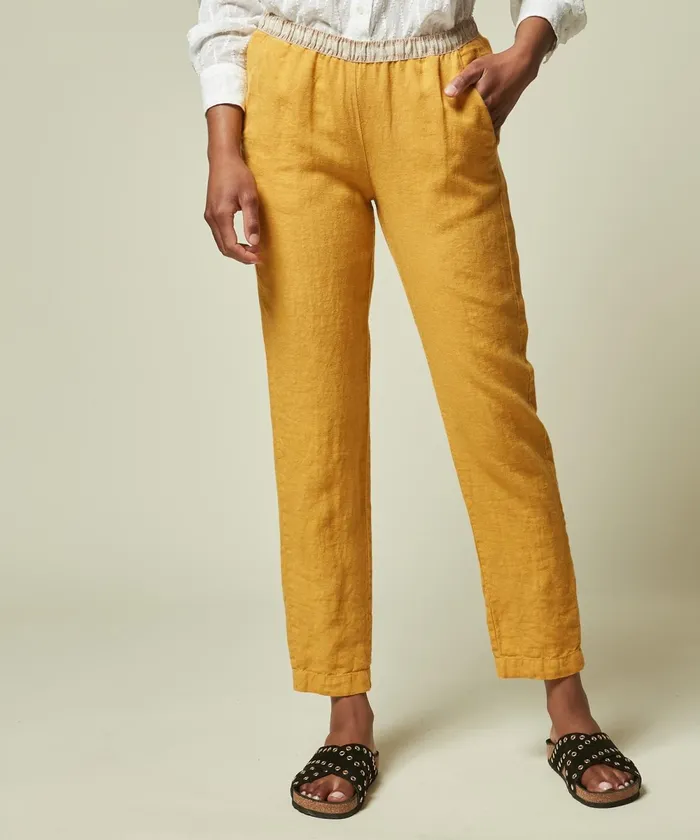 Women Hartford Pants Honey Linen Pirouette Pants