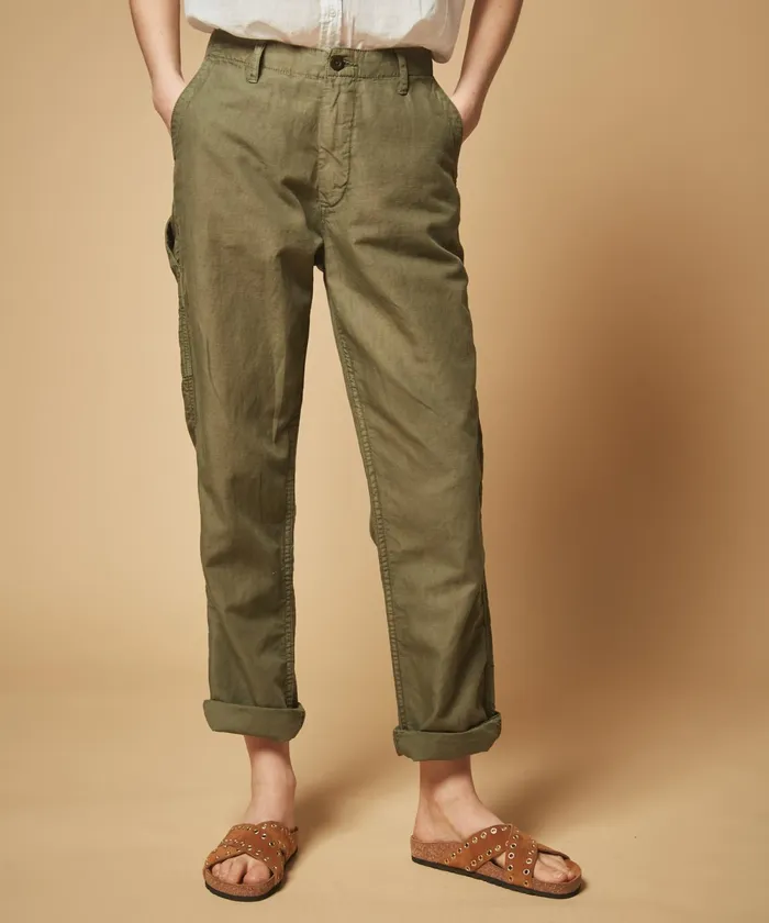 Women Hartford Pants Paint Army Cotton Linen Pants