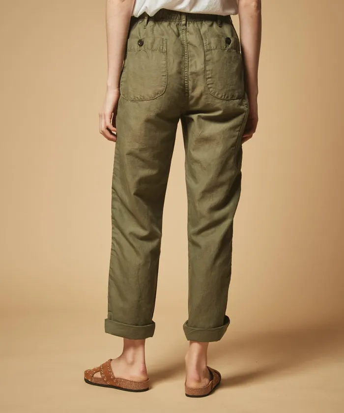 Women Hartford Pants Paint Army Cotton Linen Pants