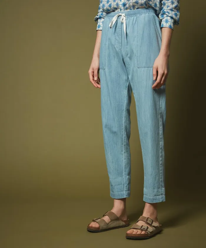 Women Hartford Pants Philemon Indigo Chambray Pants