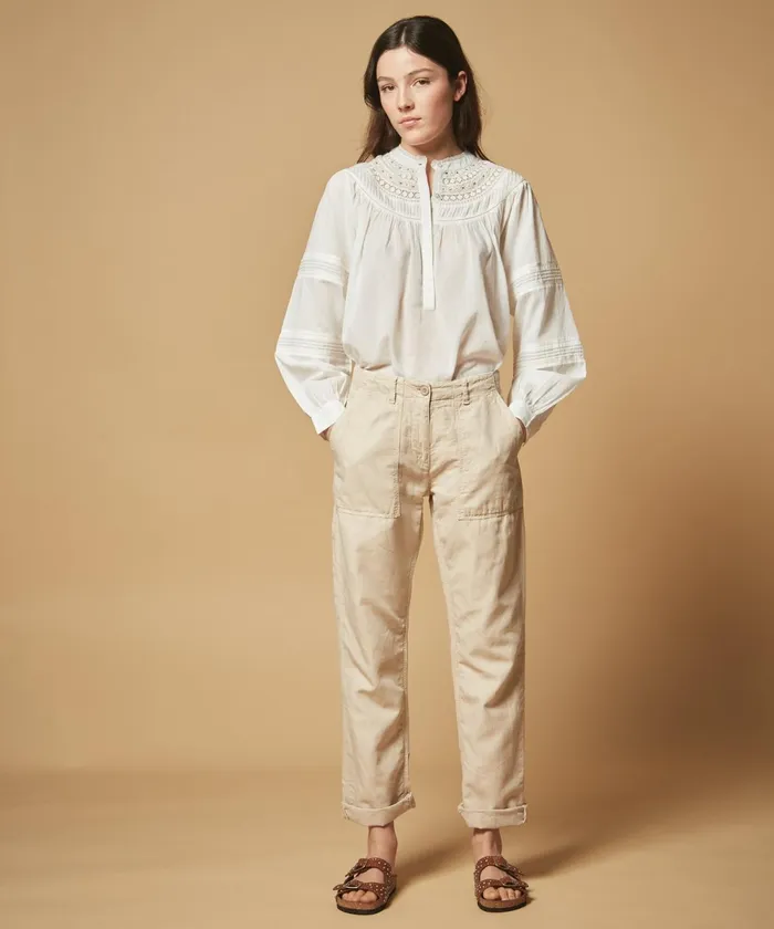 Women Hartford Pants Poly Stone Cotton Linen Pants
