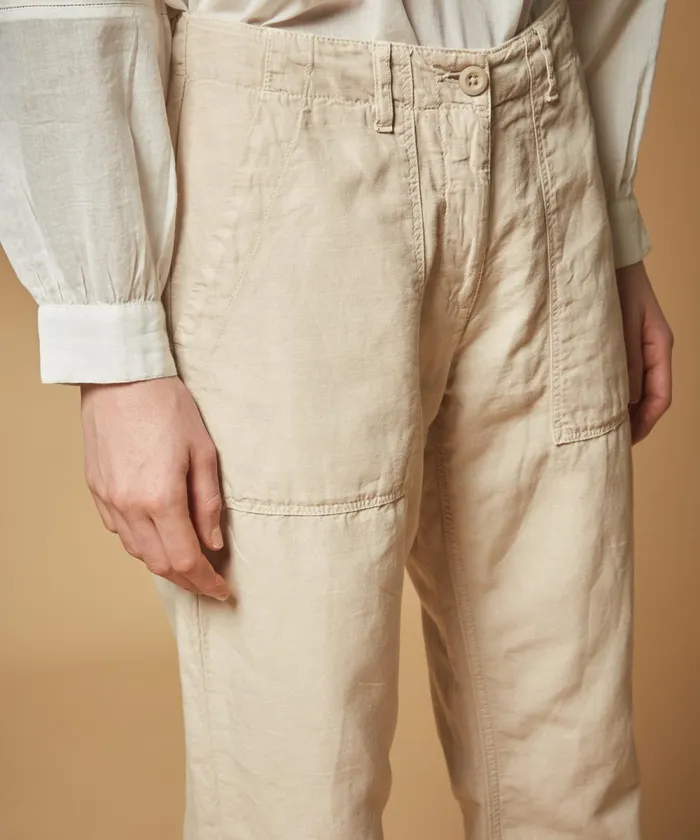 Women Hartford Pants Poly Stone Cotton Linen Pants