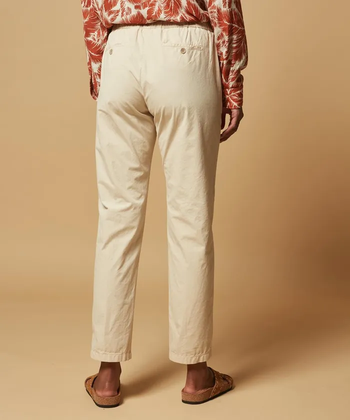 Women Hartford Pants Sand Cotton Gabardine Paolo Pants