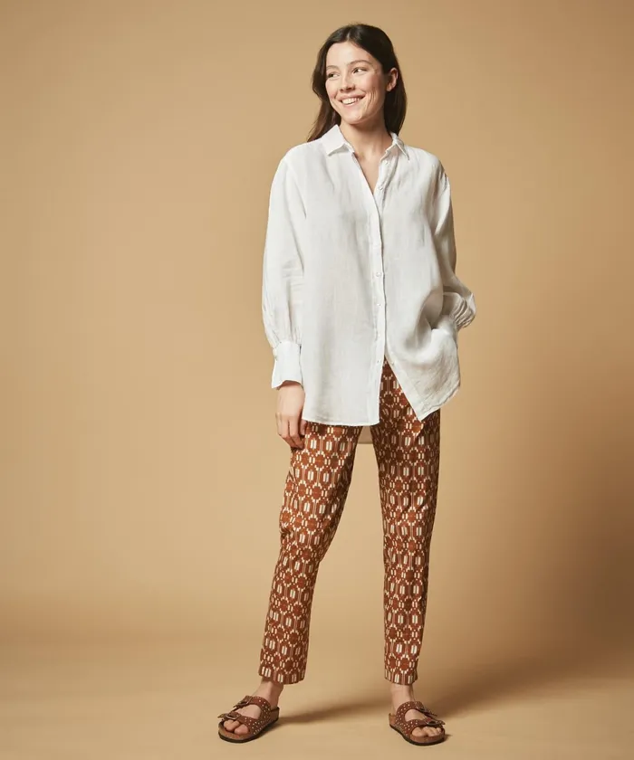 Women Hartford Shirts and Tops Clement White Linen Long Shirt