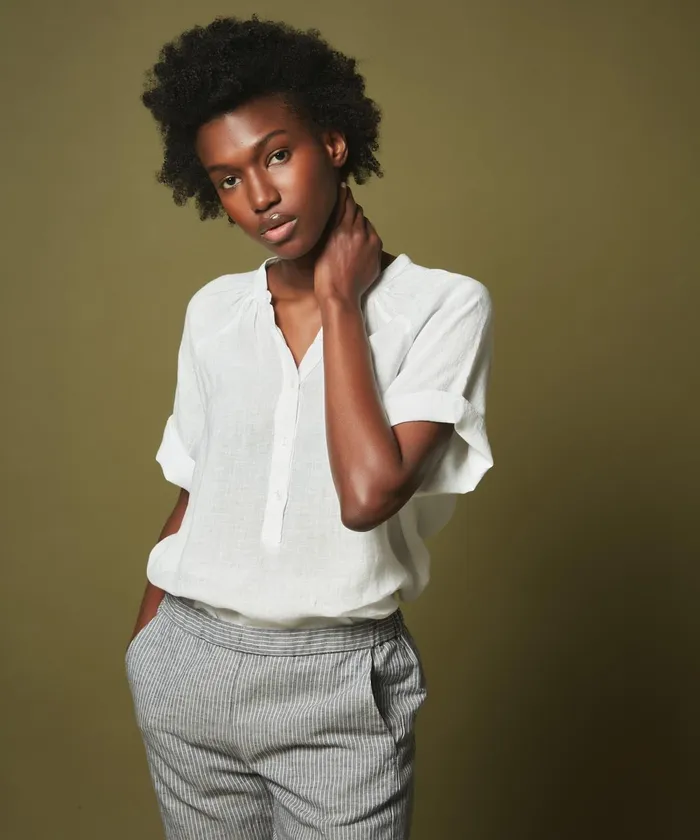 Women Hartford Shirts and Tops Colibri White Linen Shirt