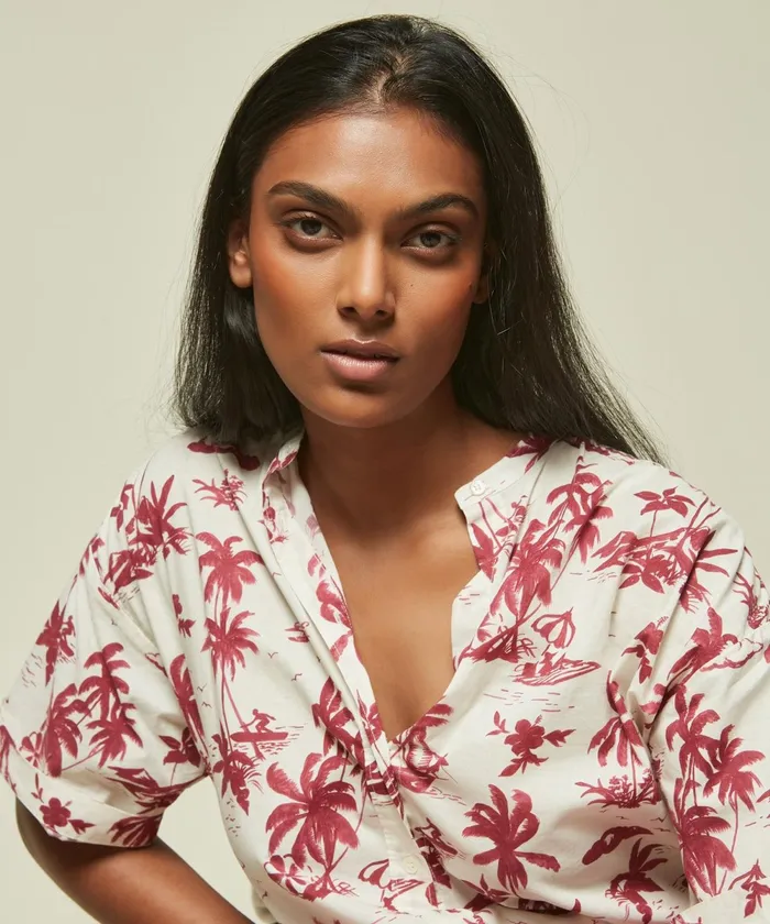 Women Hartford Shirts and Tops Pink Hawaii Printed Calix Shirt
